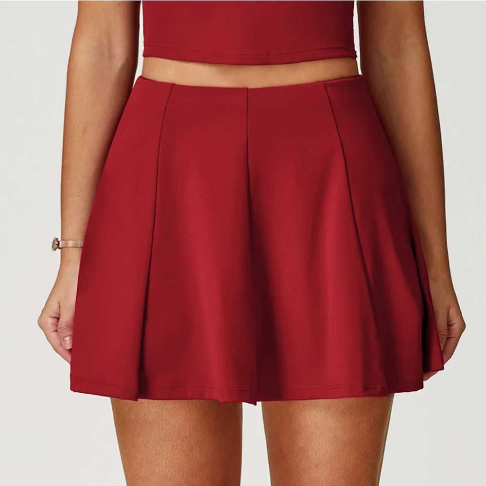 igh Waisted Tennis Mini Skirt Womens Tennis Yoga Golf Sports Belt Safety Pants Pocket Comfortable and Breathable Sports Skirt XJ250724