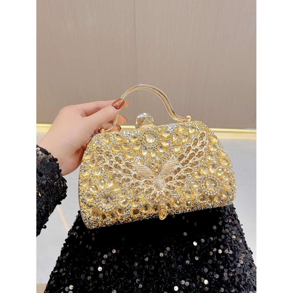 Designer Luxury Evening Diamond New Diamond-Studded Crystal Handbag Full Diamond Fashion Dress Party Evening Single Shoulder Crossbody Bag
