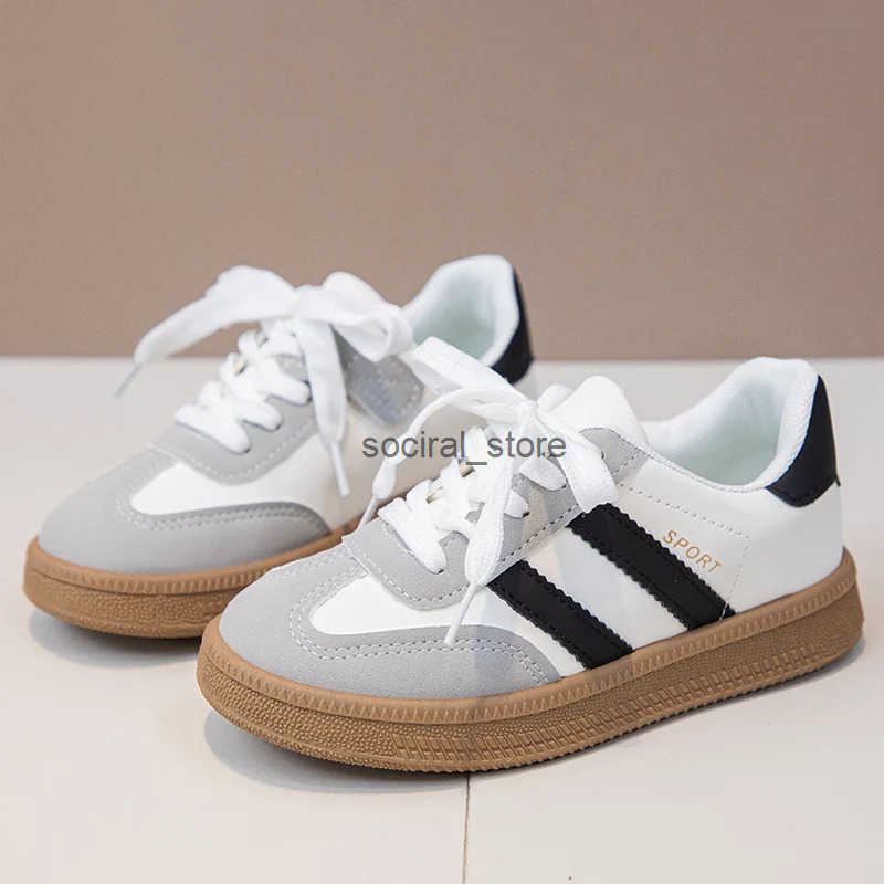 Children Tennis Shoes 2025 New Simple Kids Sneakers for Girls Patchwork Non-slip Boys Causal School Running Sneakers Non-slip Q250724