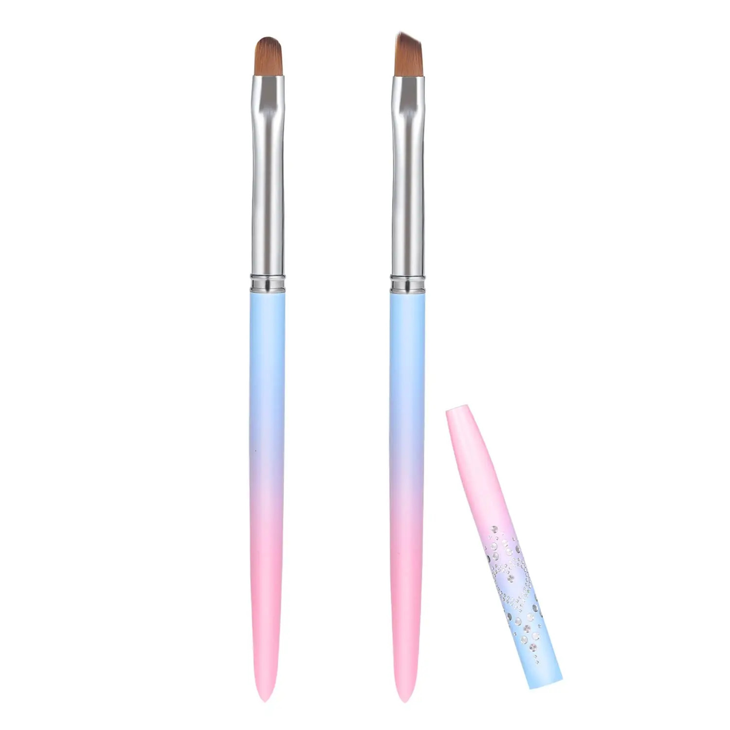 Nail Art Clean Up Brushes Painting Brushes for Nails with Round Angled Head Pen Painting Tools for Nail Art n 250716