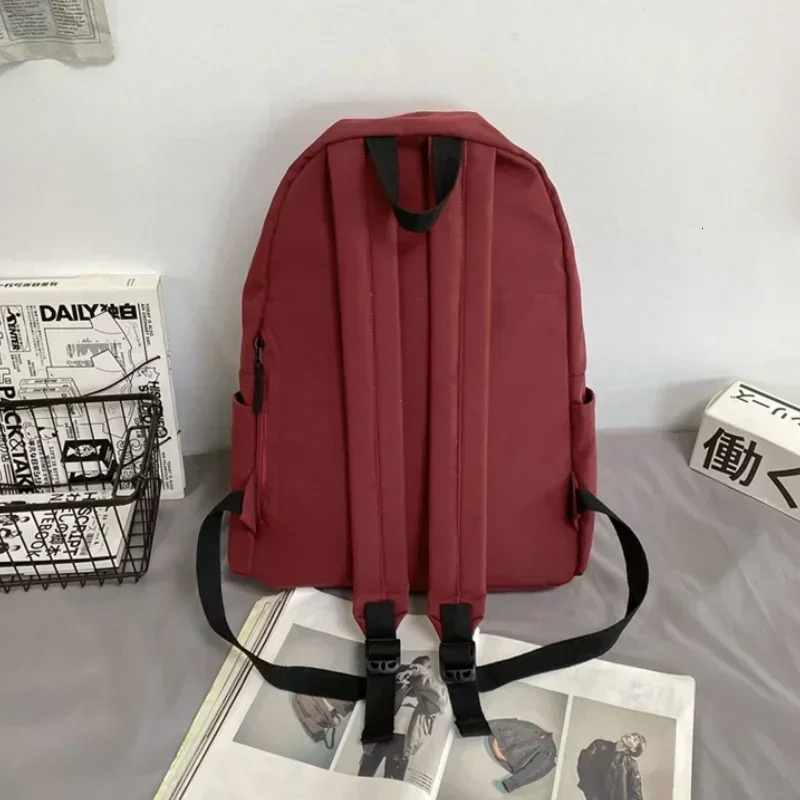 Black Grey White Red Versatile Backpack High Quality Large Capacity Waterproof Travel Bag Washable Nylon Computer Bag Unisex 250723