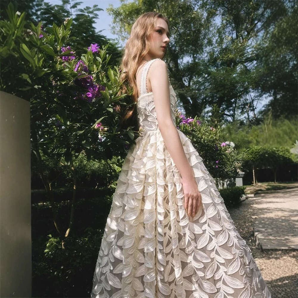 White Skirt Maxi Skirt Spring Summer Vietnam Trendy Brand Gentle Fairy Strap Leaf Puff Gown Dress Mixed Batch Long Skirt