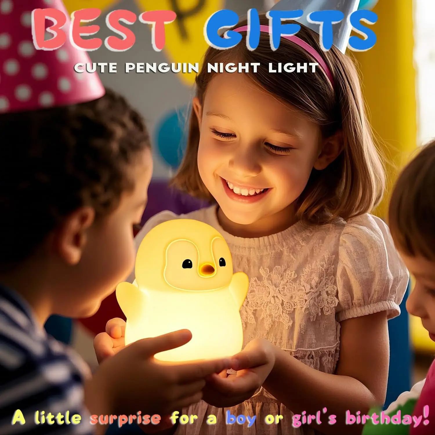 Cute Night Light for Kids Bedroom Rechargeable Animal Silicone Nursery Lamp Touch Control Nightlight Baby Gift 250716