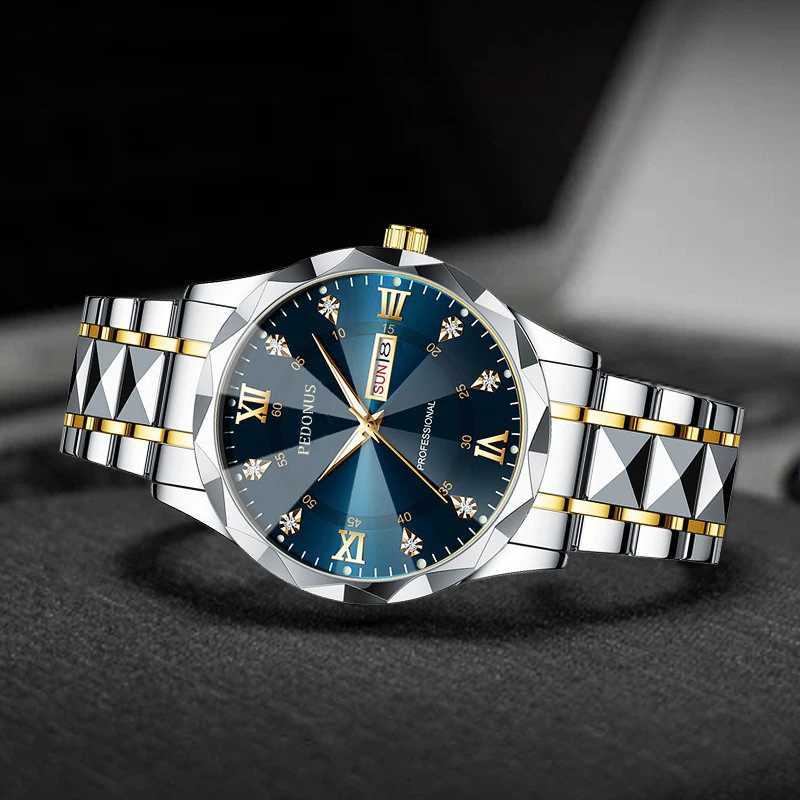 Mens Luxury Waterproof Watch Date Calendar Quartz Watch Fashion Business W250724