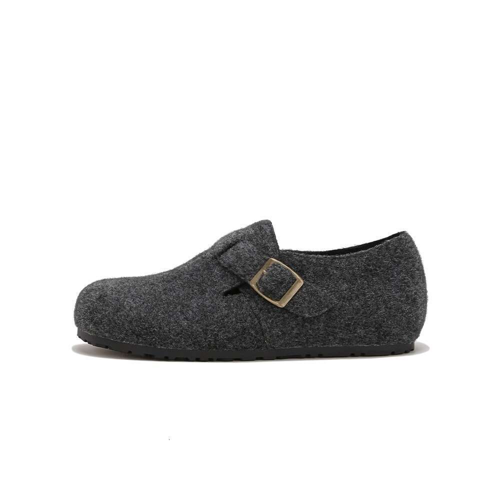 Su Yinyin Velvet Warm Fashion Big Toe Borken Comfortable Thick Sole Casual Women's All-Inclusive Korean Style Shoes