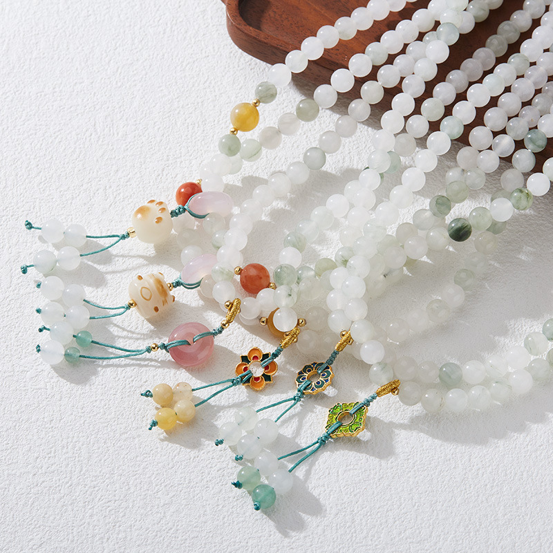 Chinese Style New Chinese inspired Beaded Bracelet Yellow Flower Wreath Tassel with Copper Gold Plated Accessories