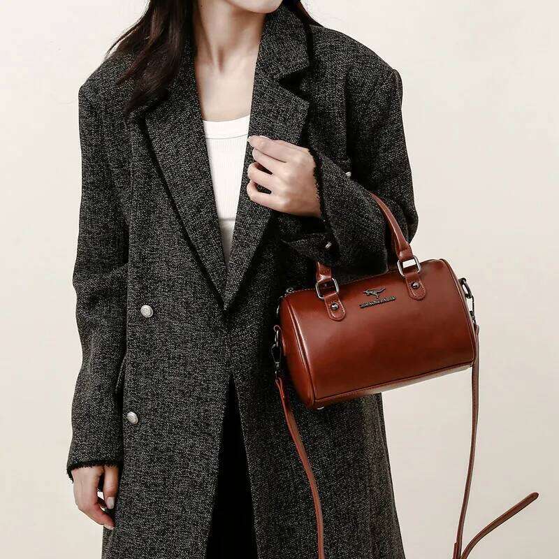 Brand Women Oil wax Leather Handbags Fashion Female Large Capacity Crossbody Bag Shoulder Messenger Bags Ladies New Tote