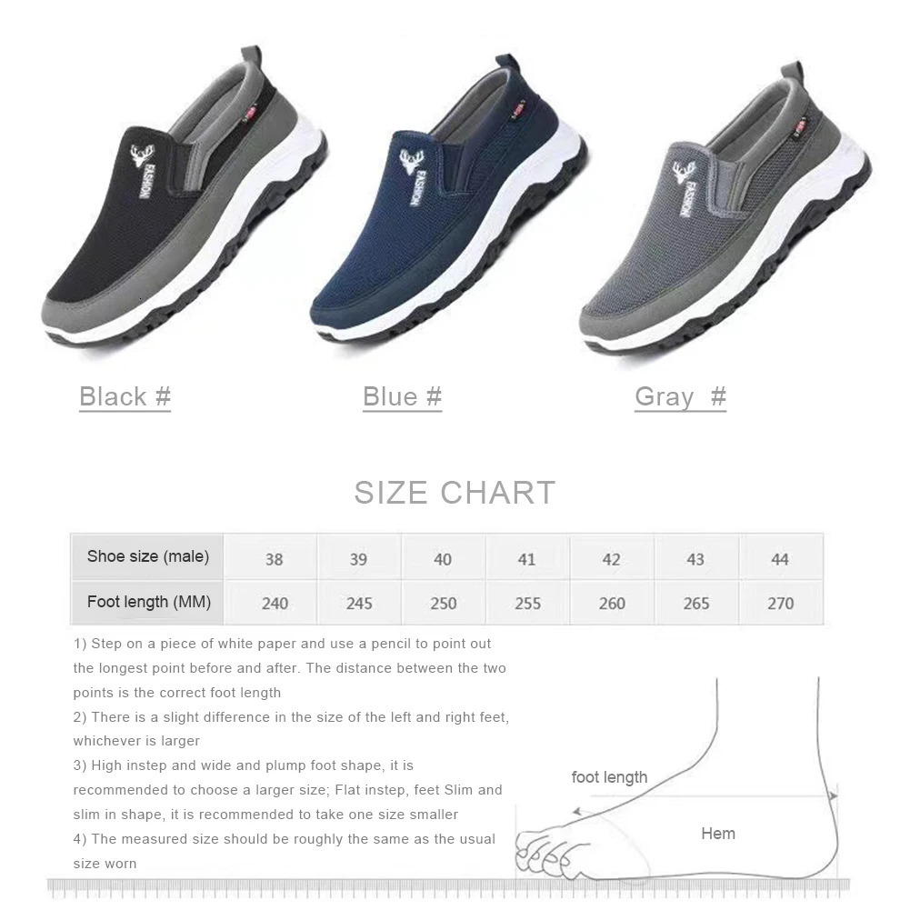 Men Running Hiking Sneakers Breathable Orthopedic Travel Plimsolls Non-Slip Comfortable for Outdoor Activity Hiking Walking 250716