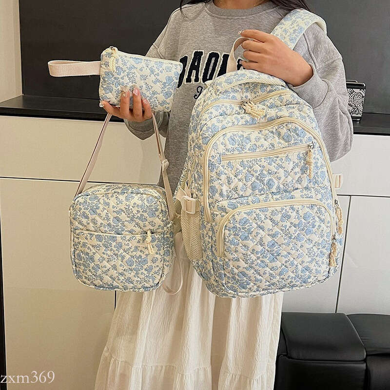 Printed Small Floral Waterproof Portable Makeup Large Capacity Toiletry Travel Storage Bag Backpack