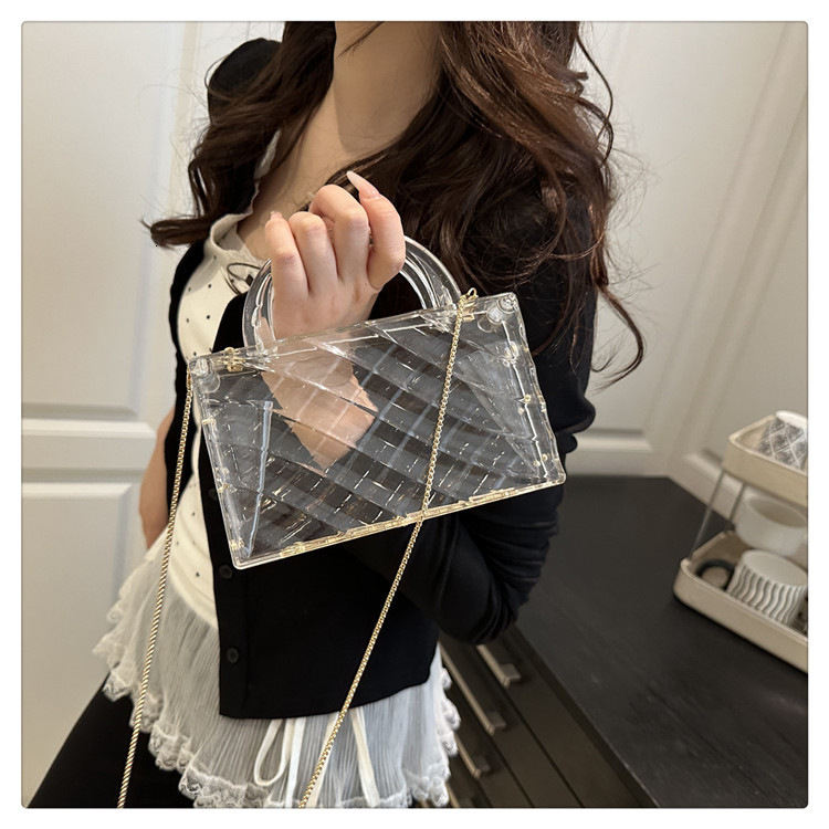 Designer Bag Women's Bag 2025 New Fashionable Transparent Handbag Luxury Bag Chain Shoulder Crossbody Bag