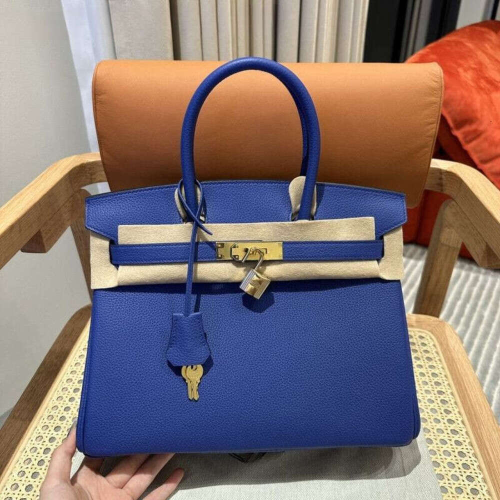 Hemmes Hemese Exempt From Customs Duty Designer Women's Brown Handbag 25Cm Genuine Leather Lock Inner Zipper Pocket Fashion Shoulder Bag Cd3