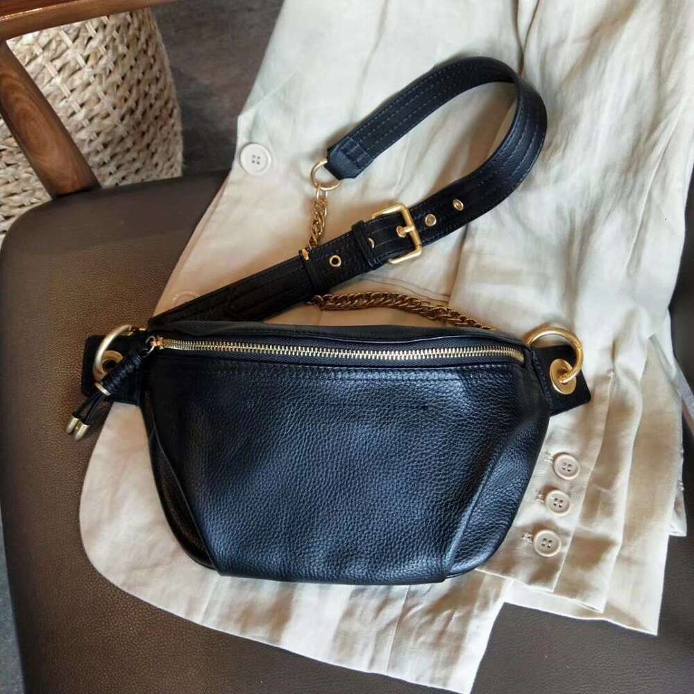Bungee Chest for Women New Fashion Trend Waist Top Layer Cowhide Wide Strap Single Shoulder Crossbody Bag designer bag