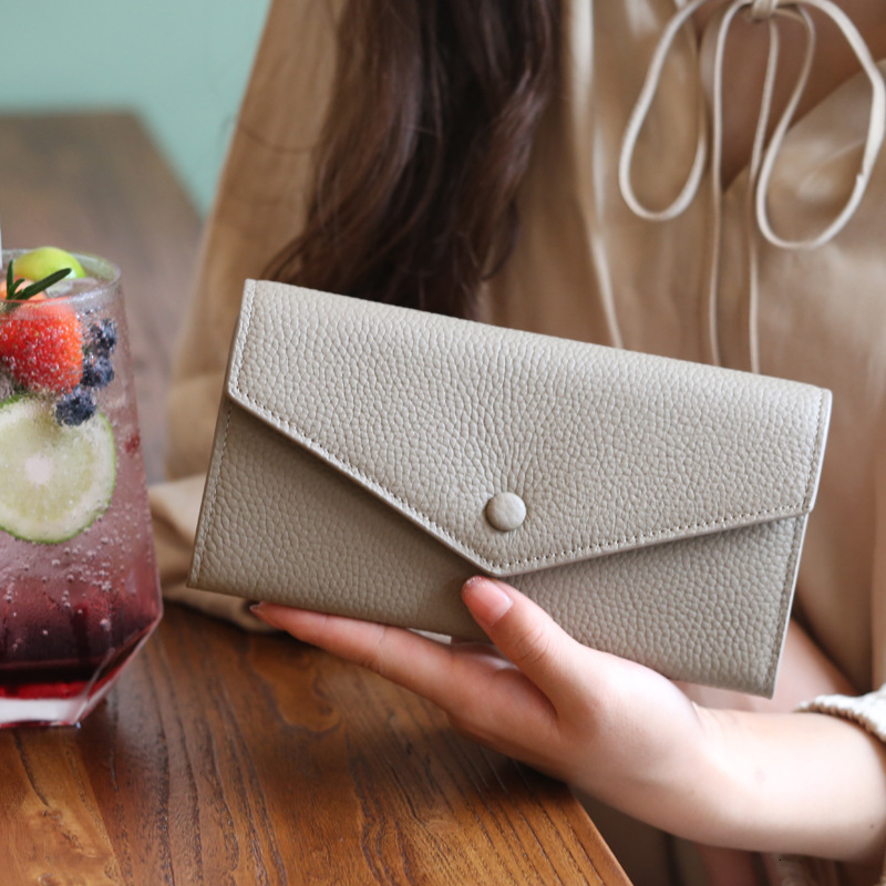 Free Shipping Women's Leather Long Wallet, Multifunctional Large Capacity Wallet, 2025 Designer Bag New Elegant Mobile Phone And Wallet Small Han