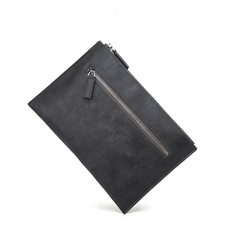 Vintage Brown PU Leather Clutch Bag for Men 250723