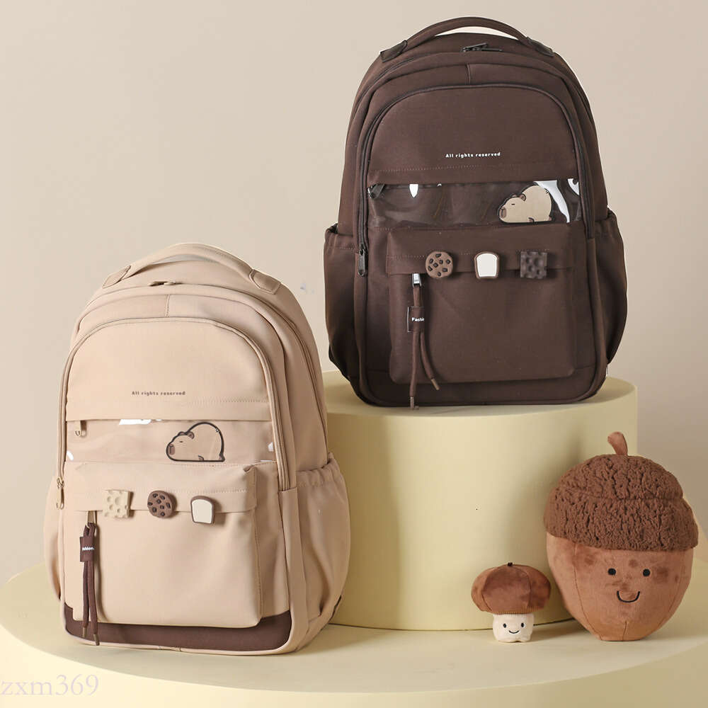 Kapibara Backpack for Middle High School, College Students, Lightweight Waterproof Large Capacity Outdoor Travel Bag