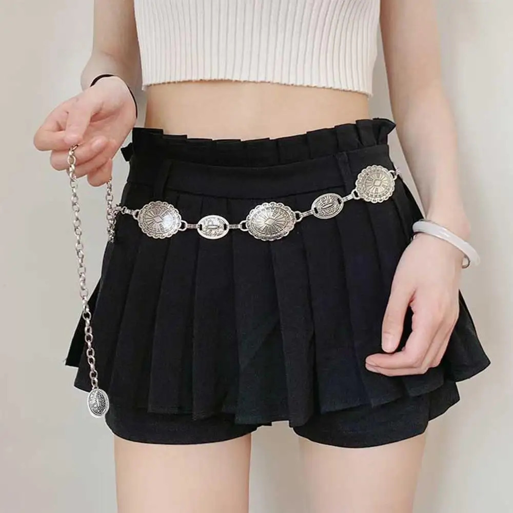 Bohemian Ethnic Style Womens Belts Cowgirl Western Country Chain Belt Adjustable Waistband Sweaters Dresses Jeans Accessories 250722