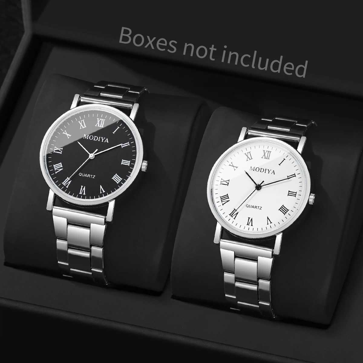 2PCS/Set Men Business Watches Fashion Analog Quartz Watch Reloj HombreWithout Box W250724