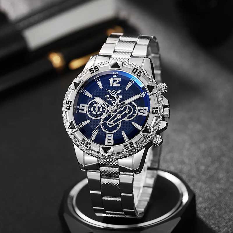 1pc Mens Business Watch Fashion Stainless Steel Mens Sports Quartz Watch W250724