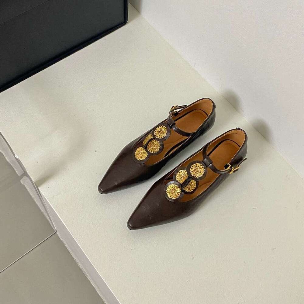 2025 Spring Women's Single Niche Korean Style, Brown Chunky Heel Fashion Work Shoes, Soft Sole, Comfortable