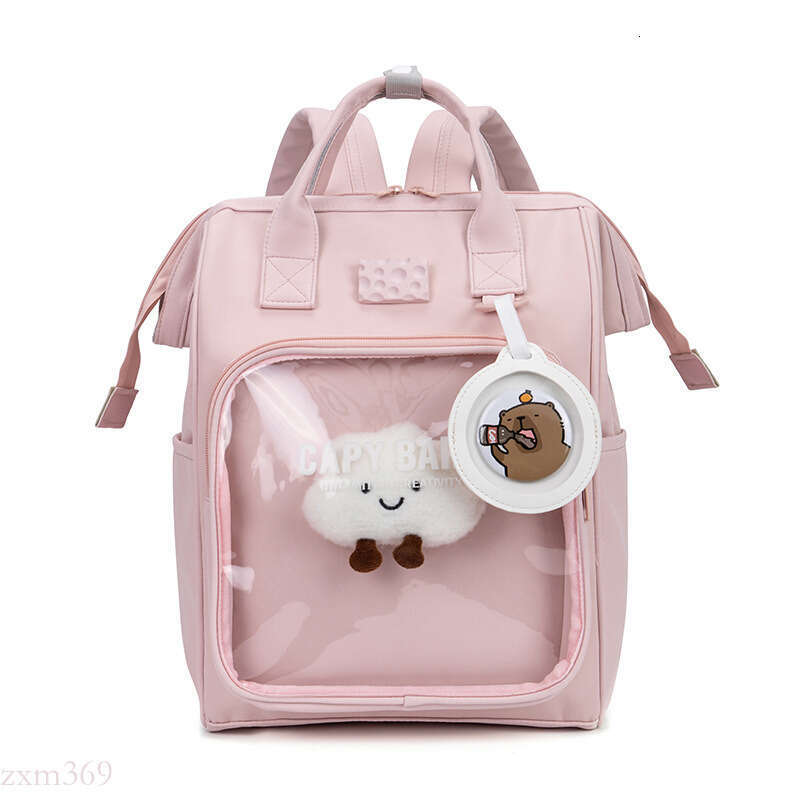 Mommy Double Shoulder Pain for Women Large Capacity Daily Anime Canvas Backpack School Bag