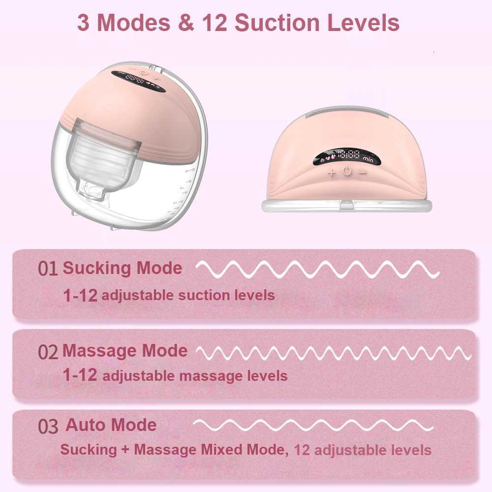 Wearable Breast Pump Hands Free Electric Portable Wearable Breast Pumps Silent BPA-free Breastfeeding Milk Collector X2507241