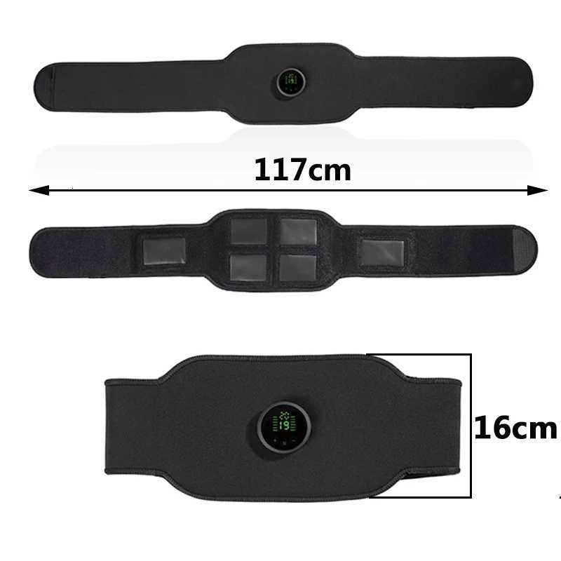 USB Recharge EMS Abdominal Muscle Stimulator Vibration Waist Abs Slimming Belt Body Home Fitness Massager for Weight Loss W250724
