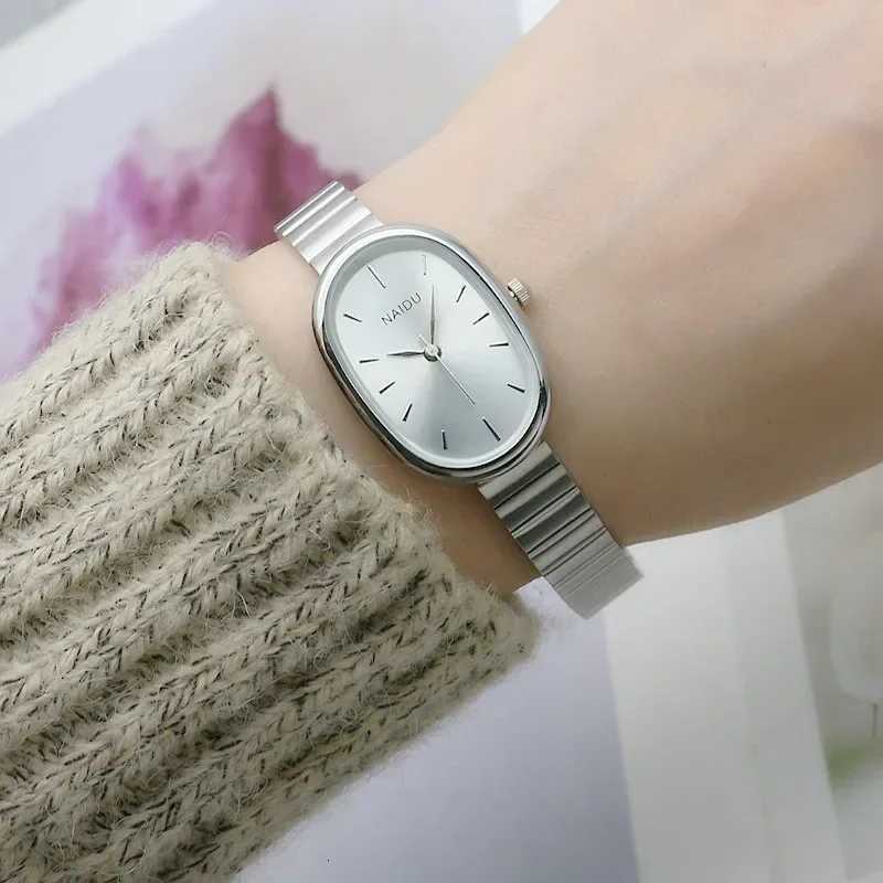 oval Small Dial Women Quartz Watch Stainless Steel Bamboo Strap Girl Student Leisure Fashion Luxury Gift Wristwatch Dropshipping W250724