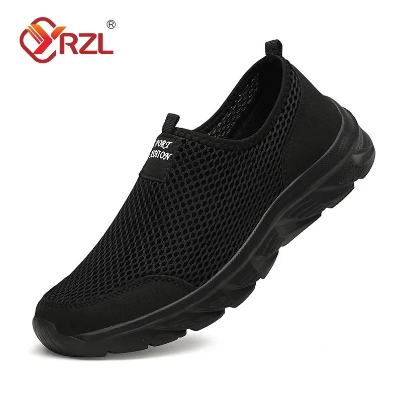 YRZL Lightweight Men Casual Shoes Breathable Slip on Male Casual Sneakers Anti-slip Mens Flats Outdoor Walking Shoes Size 38- 250716