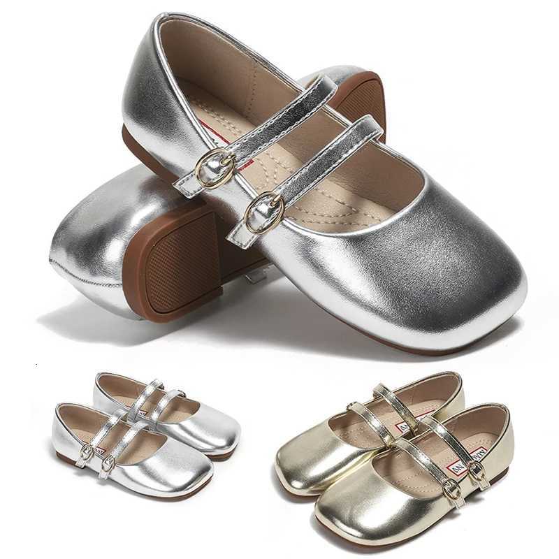 2024 Spring Autumn Korean Children Casual Leather Shoes Fashion Little Girl Soft Comfortable School Princess Birthday Shoes XJ250724