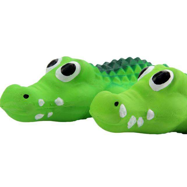 Screaming Latex Crocodile Chew Toy Squeaky Rubber Sound Dog with Best Quality Pet Dog Toy 4pcs in One Pack
