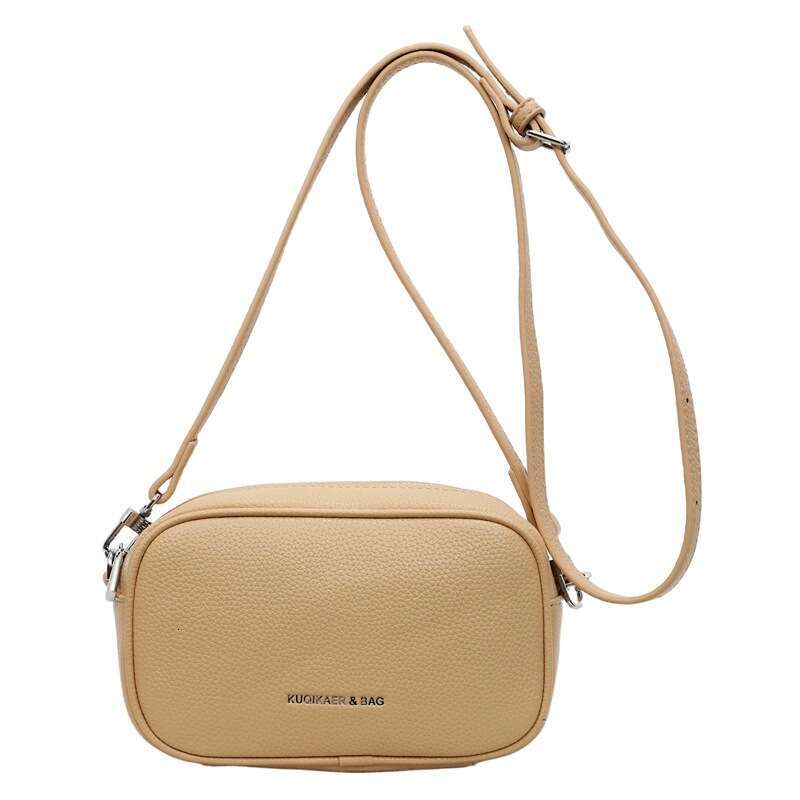 New Women's Simple Fashion Solid Color Small Square Commuter Fashionable High-end Single Shoulder Crossbody Bag
