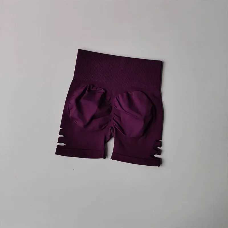 Womens High Waist Yoga Shorts Seamless Peach Hip Lifting Tight Fit for Running Cycling Shorts Hollow Gym Sports Shorts XJ250724