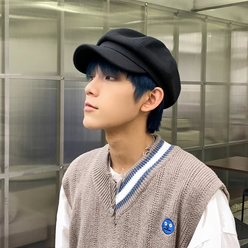 Beret Hat mens Korean Version Spring autumn Ins Octagonal Hat English Casual Outdoor sboy Cap Painter Cap Men 250723