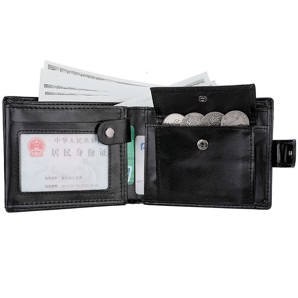 Classic PU Leather Material Men's Multifunctional Short Anti-theft Brush Wallet wallet designer mens wallet wallet designer mens wallet wallet de