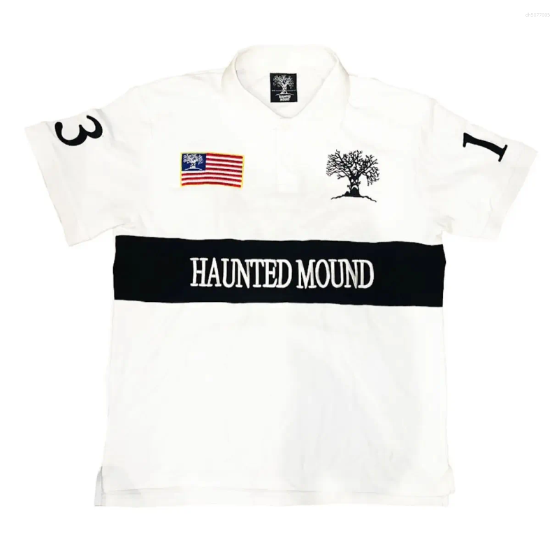 Men's shirts Haunted Mound Polo Shirt America Retro t shirt Street Hip Hop graphic tee men Short Sleeve Y2k women Casual Top Baseball soccer jers