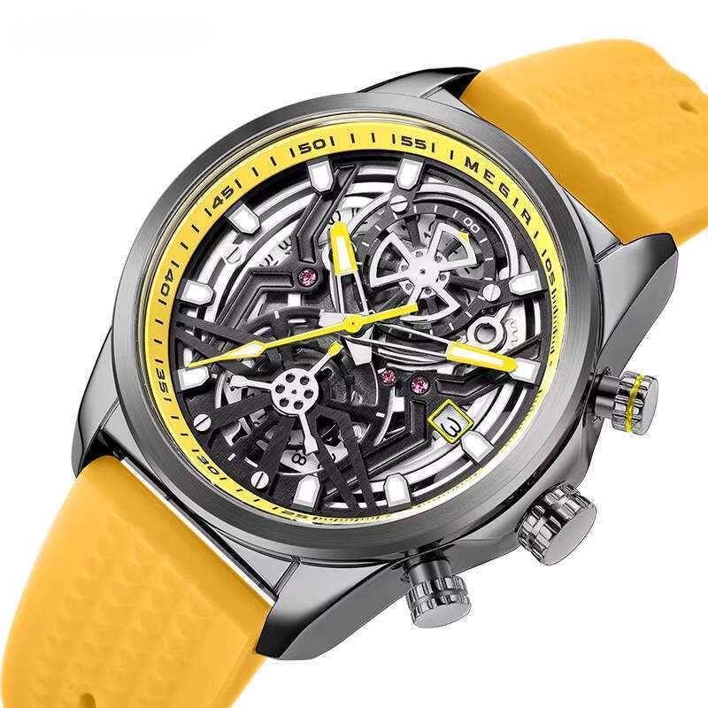 DHwatches MEGIR Men's Sports Watch - Chronograph, 30M Waterproof, Silicone Strap, Fashion Quartz Wristwatch for Active Men