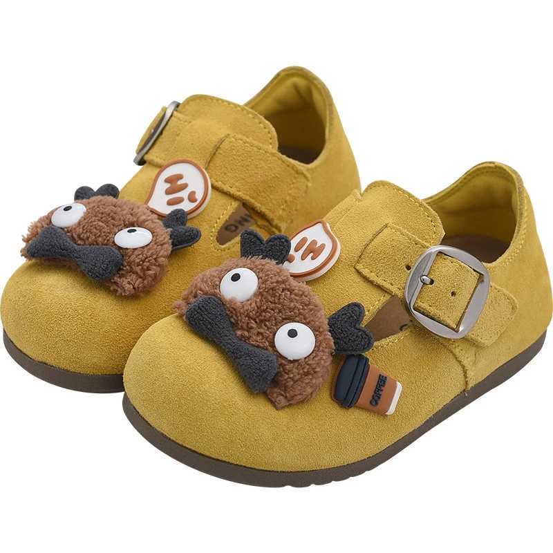 Girls Boken shoes genuine leather childrens small leather shoes 2025 Spring and Autumn new childrens shoes boys. XJ250724
