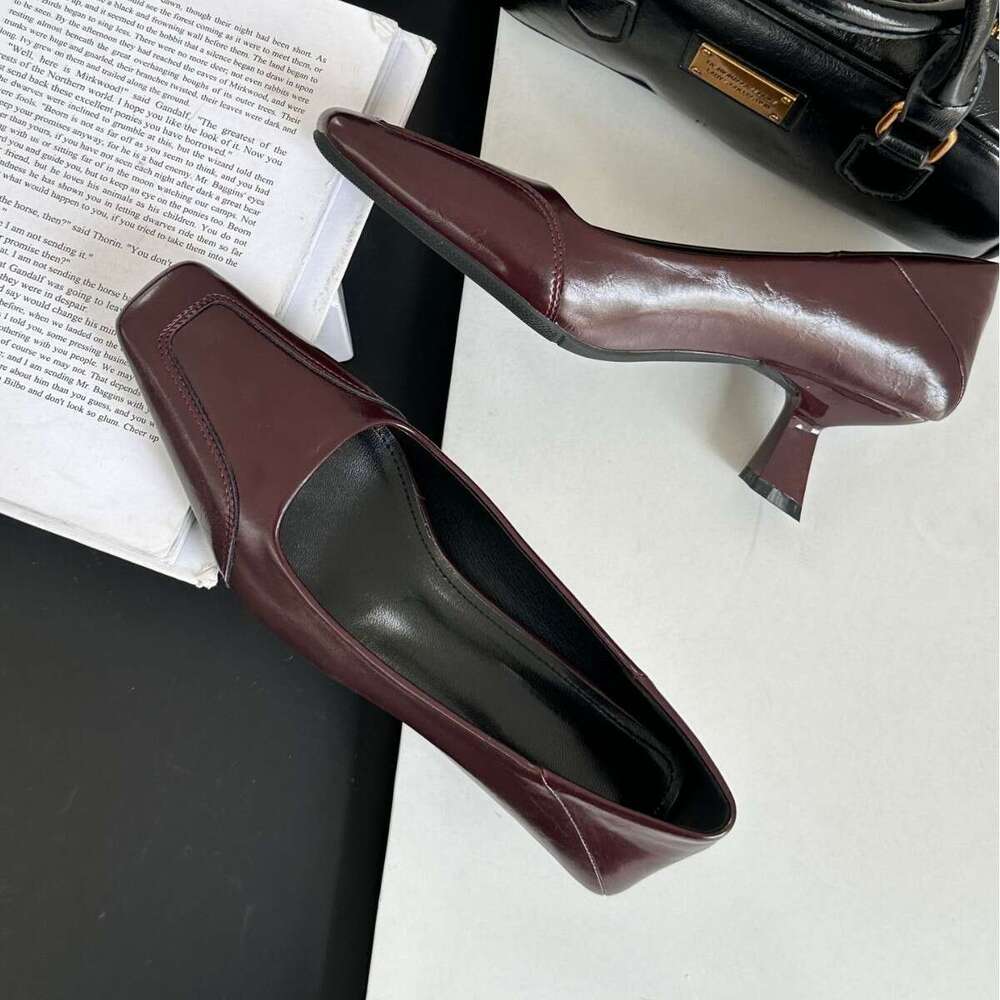High Heels for Women, Stiletto, Elegant, Versatile, French Style, Shallow Mouth, Light Luxury, Solid Color, Work Shoes
