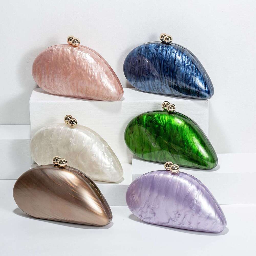 Designer Luxury Evening Diamond Women's New Acrylic Evening Shoulder Crossbody Wedding Party Clutch Chain Bag