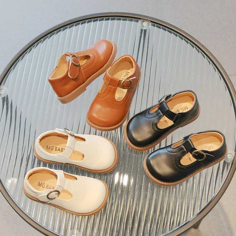 Spring Autumn Child T-belt Leather Shoes Girl Princess Shoe British Boy Single Shoe Breathable Mary Jane Shoes College Kid Shoes XJ250724