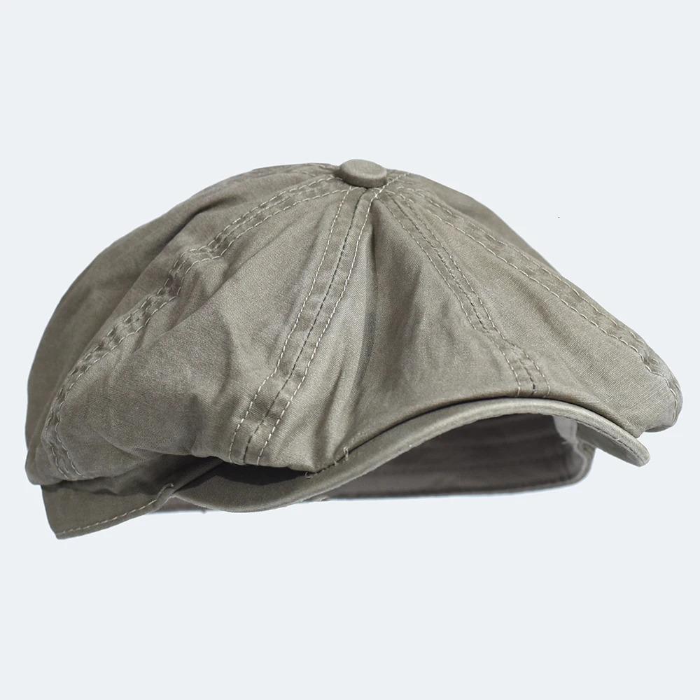 Washed Cotton sboy Cap y Octagonal Hat Vintage Casual Cap Solid Berets Visor Gatsby Flat Ivy Hat 250723