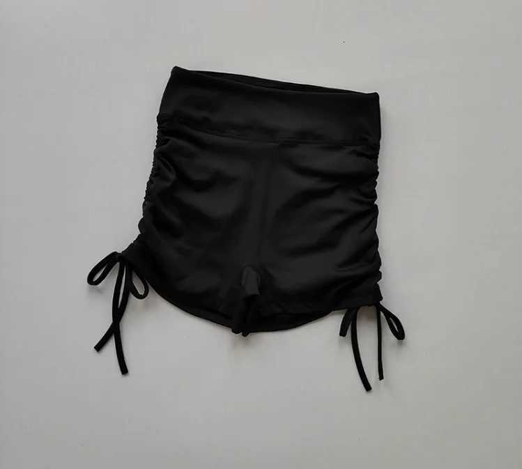 High-waisted sexy fitness shorts with drawstring straps quick-drying running dance three-piece pants womens peach buttocks XJ250724