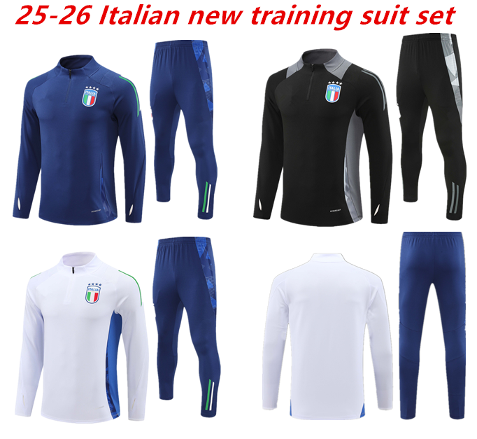 24 25 Italian football training suit for adults and children Camiseta SOCCER Chandal Kit football