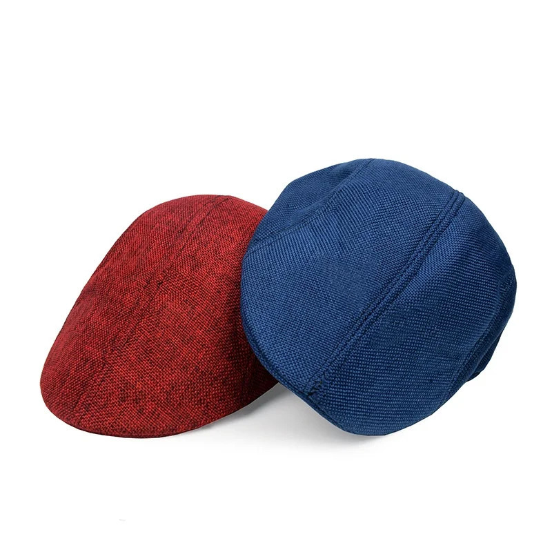Cotton and Linen Solid Color Thin Beret Sports Hat Fashion Hat Breathable Hat sboy Hats Sun Hat 250723