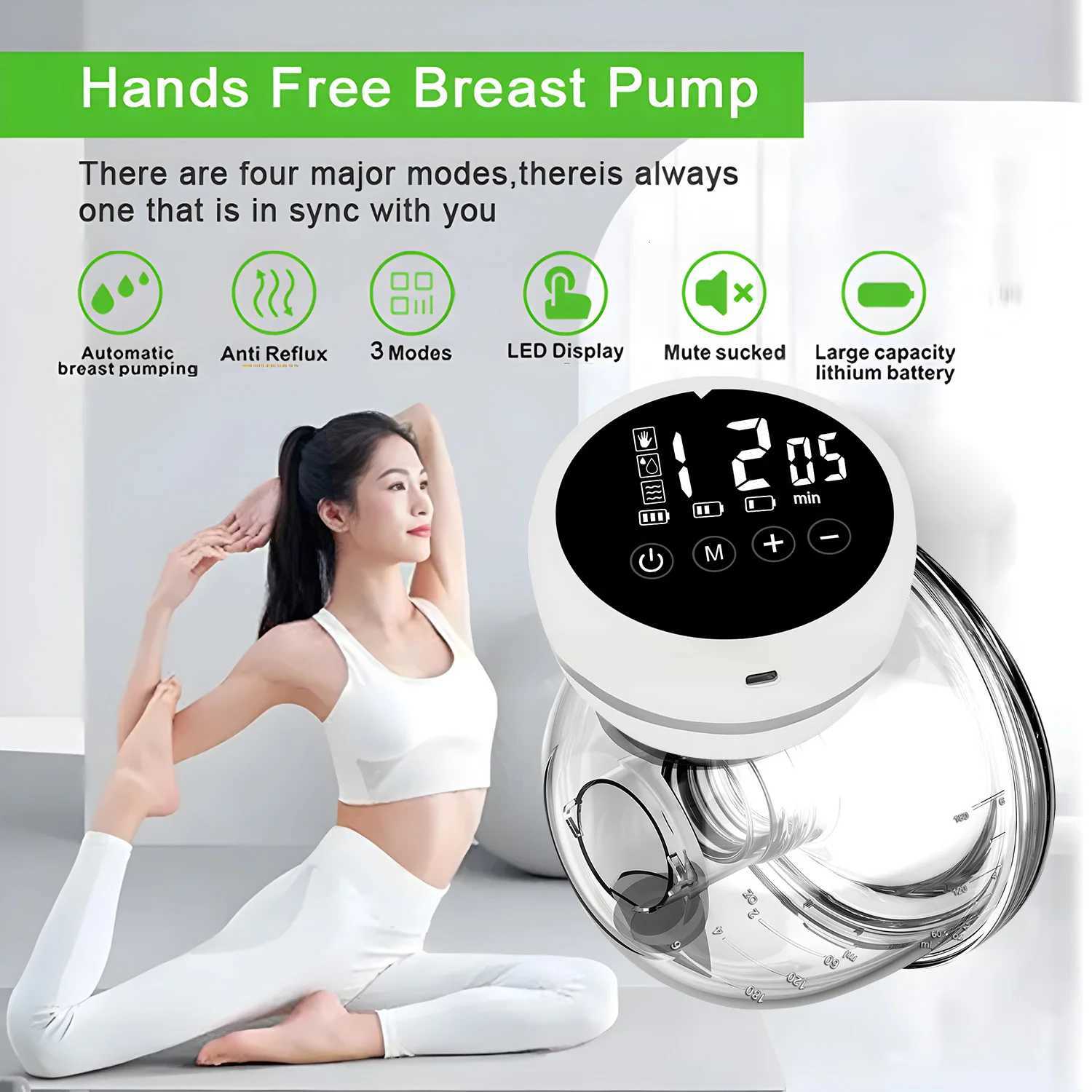1PCS Wearable Electric Breast Pump Silent Milk Collection Hands-free Invisible Automatic Intelligent Breast Pump Portable Travel X250724