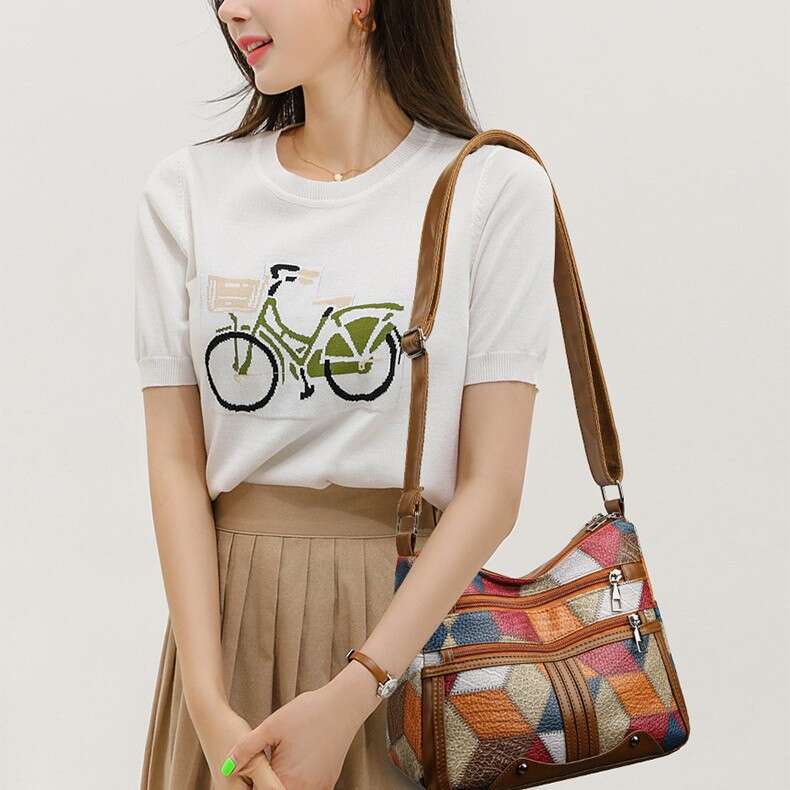 New Style Large Capacity Simple Single Shoulder Mom Elegant Fashionable Crossbody Bag for Middle-aged Women