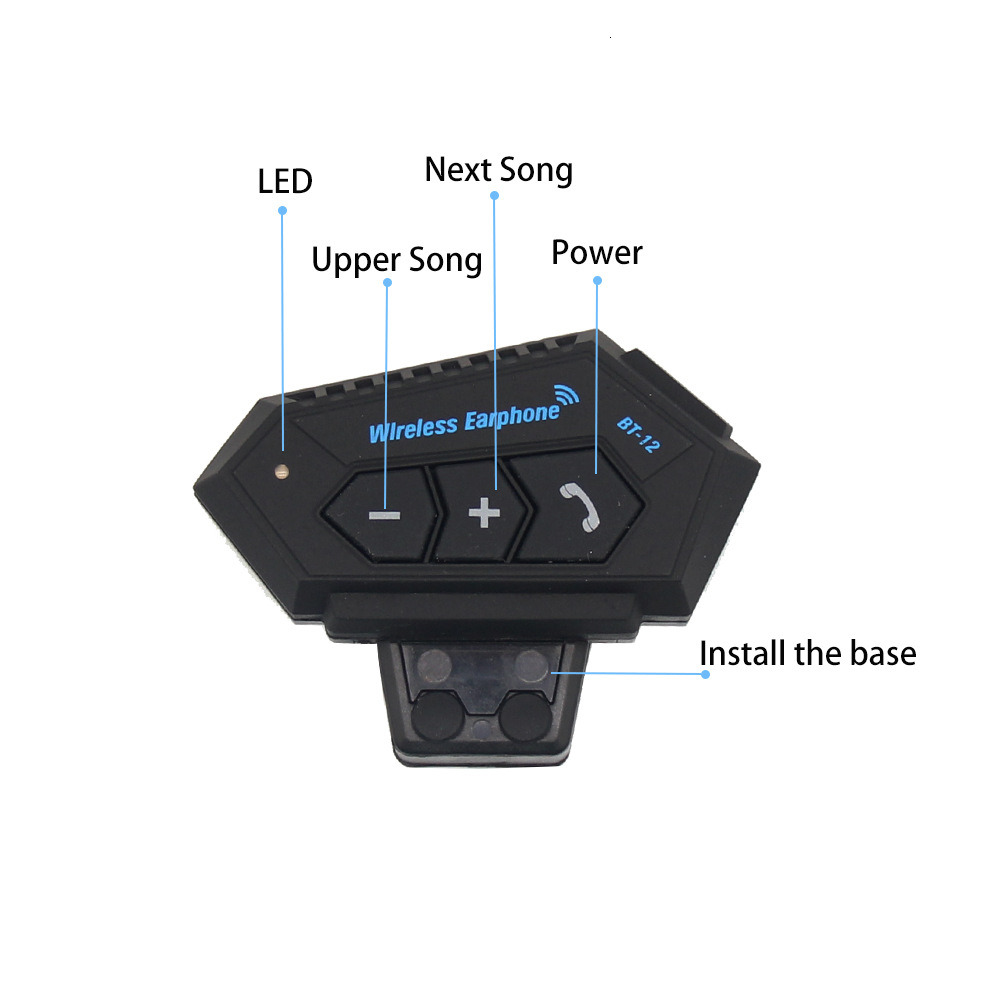 Motorcycle helmet wireless Bluetooth headset hands-free phone call walkie talkie music player