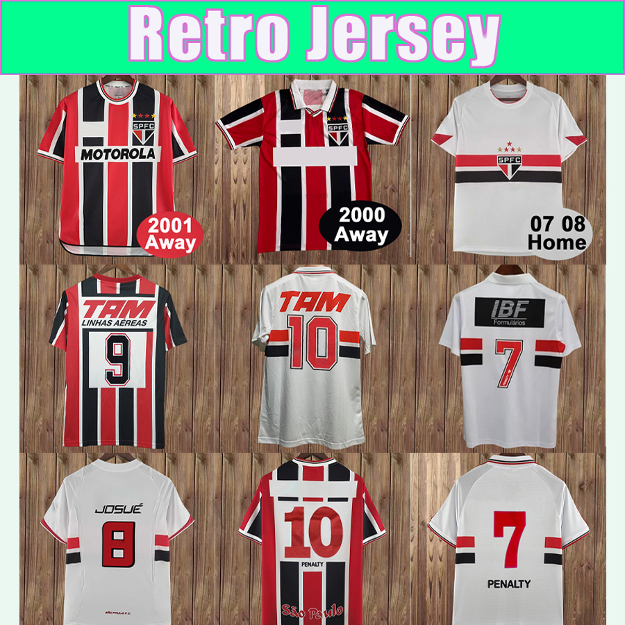 1993 1994 Sao Paulo ANILTON Mens Soccer Jerseys ELIVELTON Home White Away Red Black 1996 1997 RETRO Football Shirt Short Sleeve Uniforms