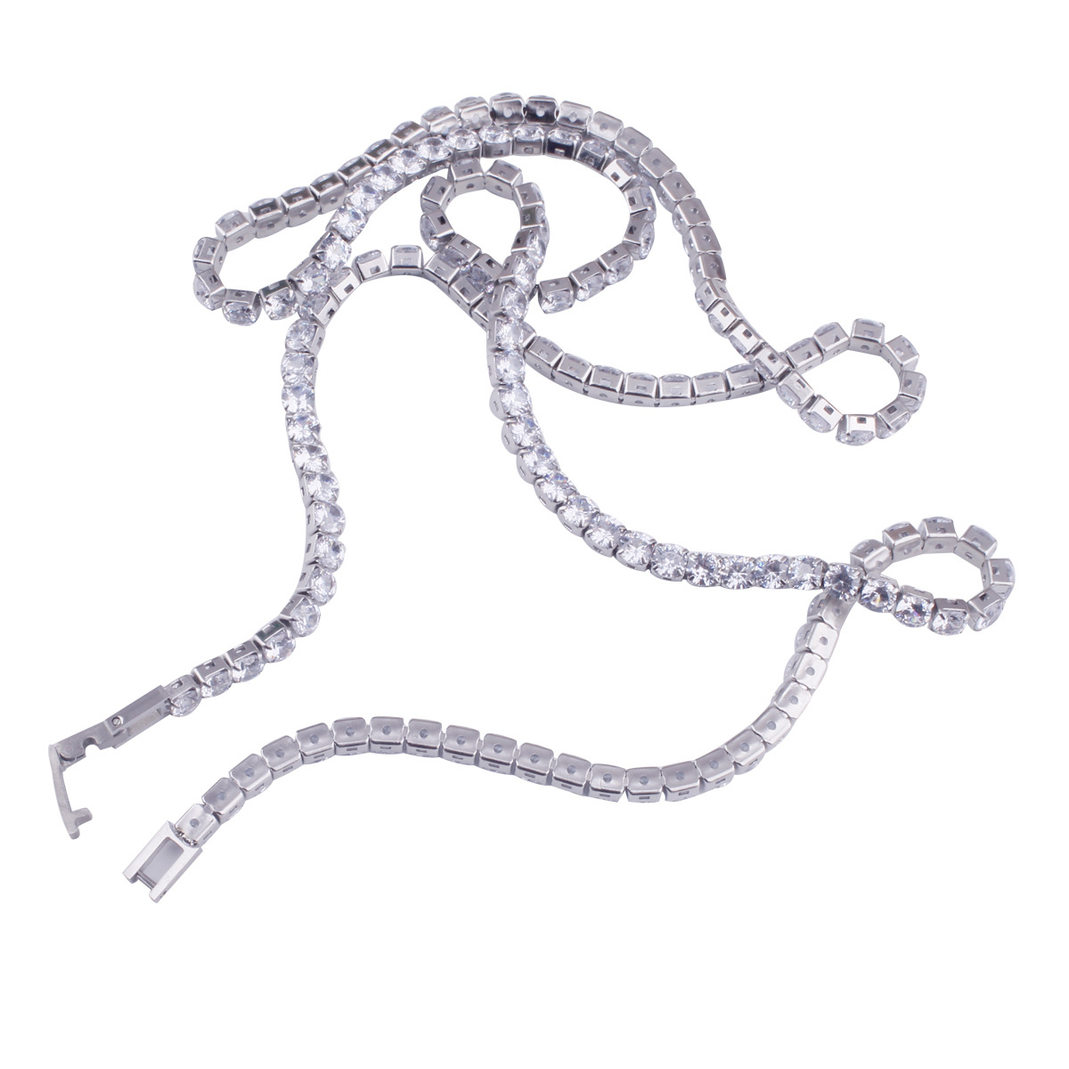 Unisex Elegance: Dazzling Zircon Tennis Necklace for Couples