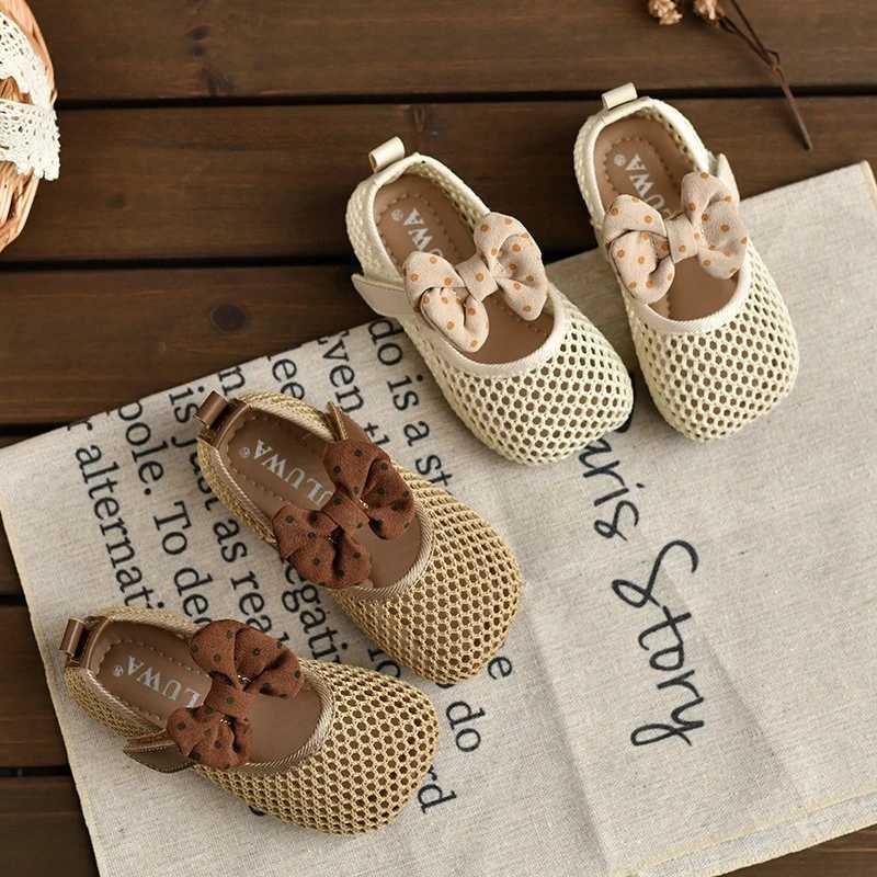 Girls Retro Flat Shoes Mary Jane Fashion Baby Princess Shoes Fashion Mesh Breathable Childrens Sandals 2025 Summer Kids Shoes XJ250724